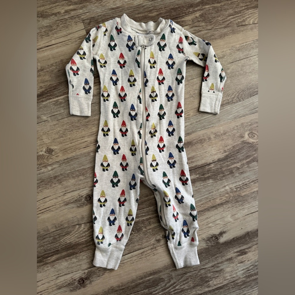 Hanna Andersson Organic Cotton Gnomes Footed Sleeper 12-18 months